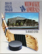 Milwaukee Admirals 1988-89 program cover