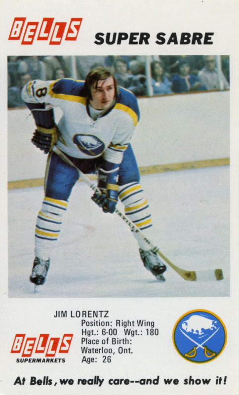 Buffalo Sabres 1973-74 hockey card image