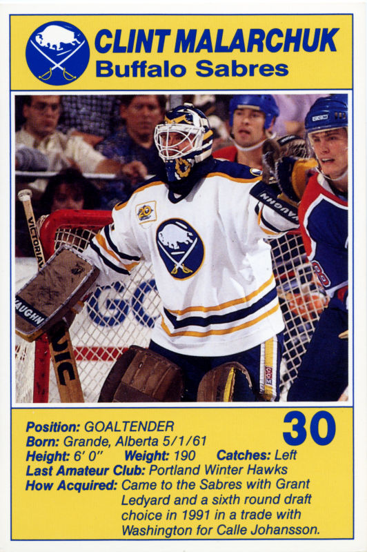 Buffalo Sabres 1989-90 hockey card image