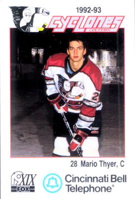 Cincinnati Cyclones 1992-93 hockey card image