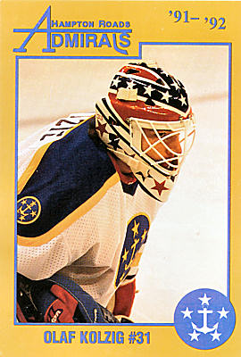 Hampton Roads Admirals 1991-92 hockey card image