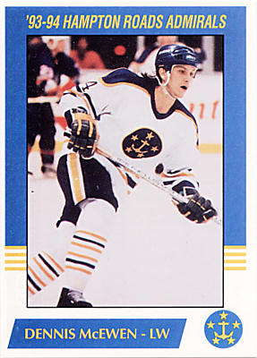 Hampton Roads Admirals 1993-94 hockey card image
