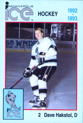 Indianapolis Ice 1992-93 hockey card image