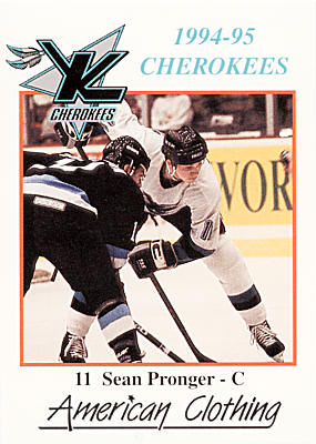Knoxville Cherokees 1994-95 hockey card image