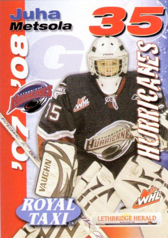 Lethbridge Hurricanes 2007-08 hockey card image