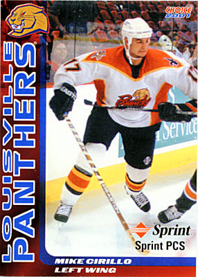 Louisville Panthers 2000-01 hockey card image