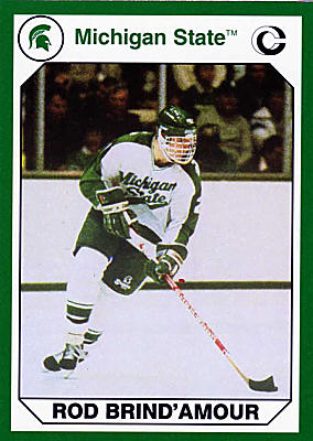Michigan State University Spartans 1990-91 hockey card image