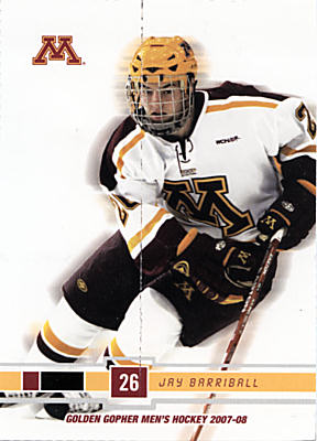Minnesota Golden Gophers 2007-08 hockey card image