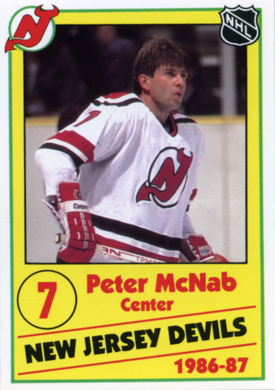 New Jersey Devils 1986-87 hockey card image