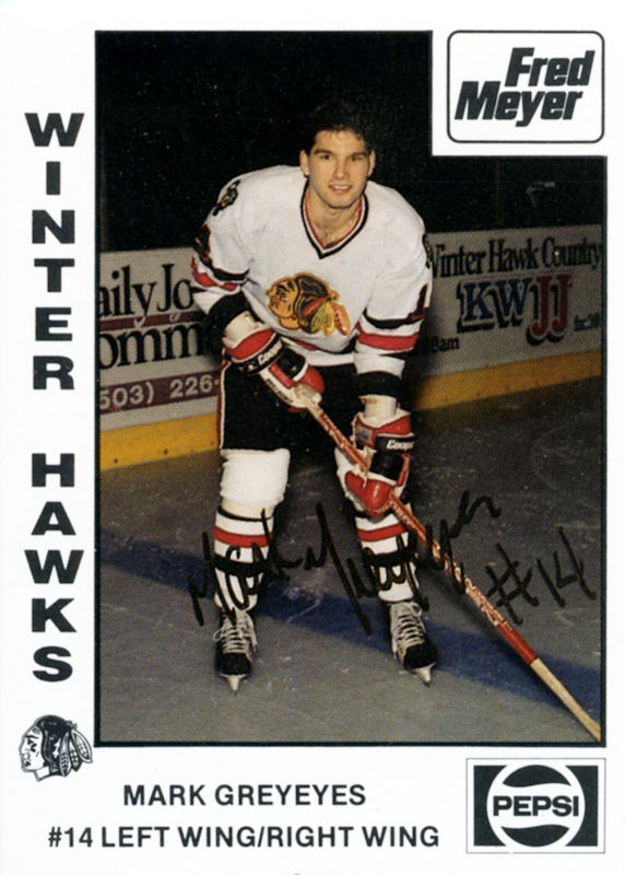 Portland Winter Hawks 1988-89 hockey card image