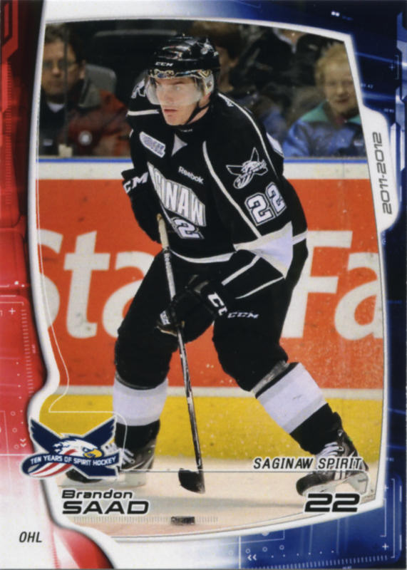 Saginaw Spirit 2011-12 hockey card image