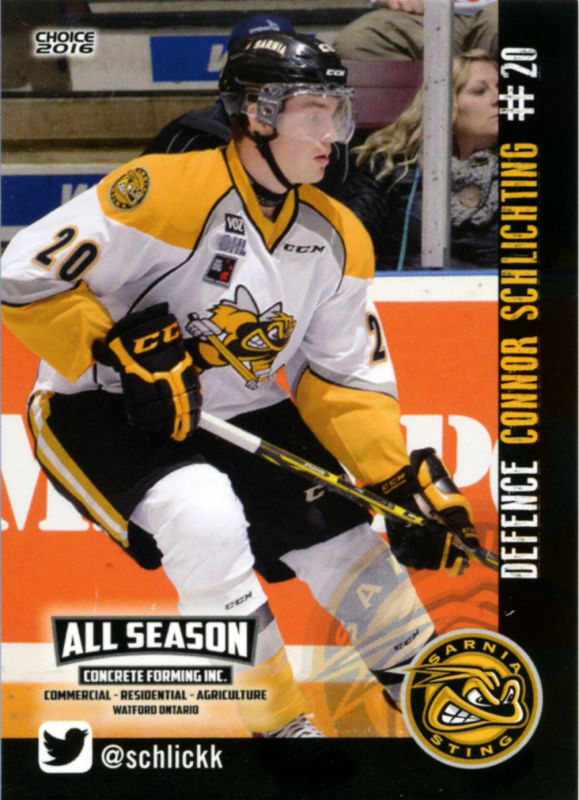 Sarnia Sting 2015-16 hockey card image