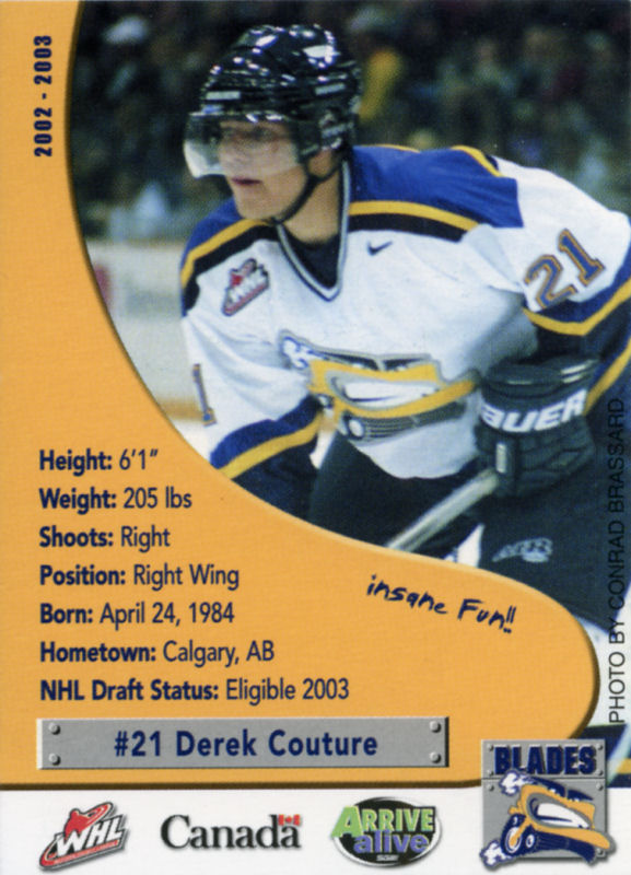 Saskatoon Blades 2002-03 hockey card image