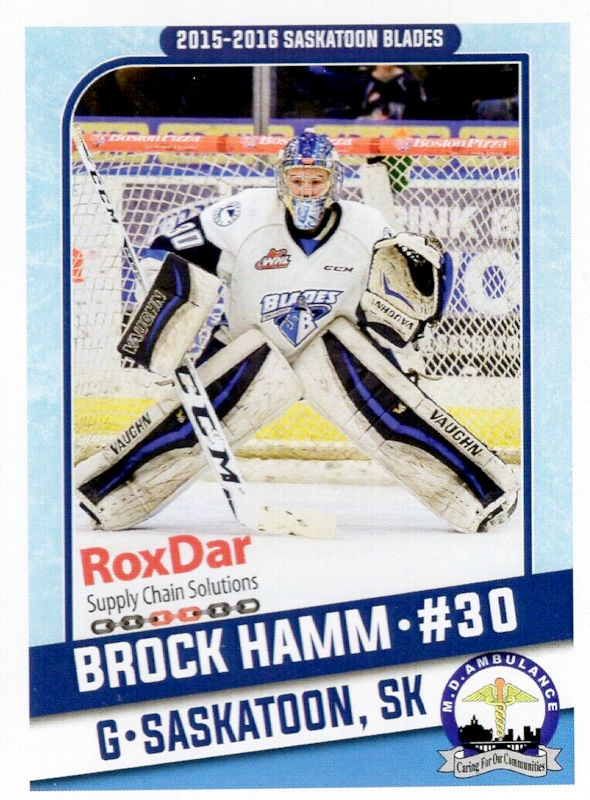 Saskatoon Blades 2015-16 hockey card image