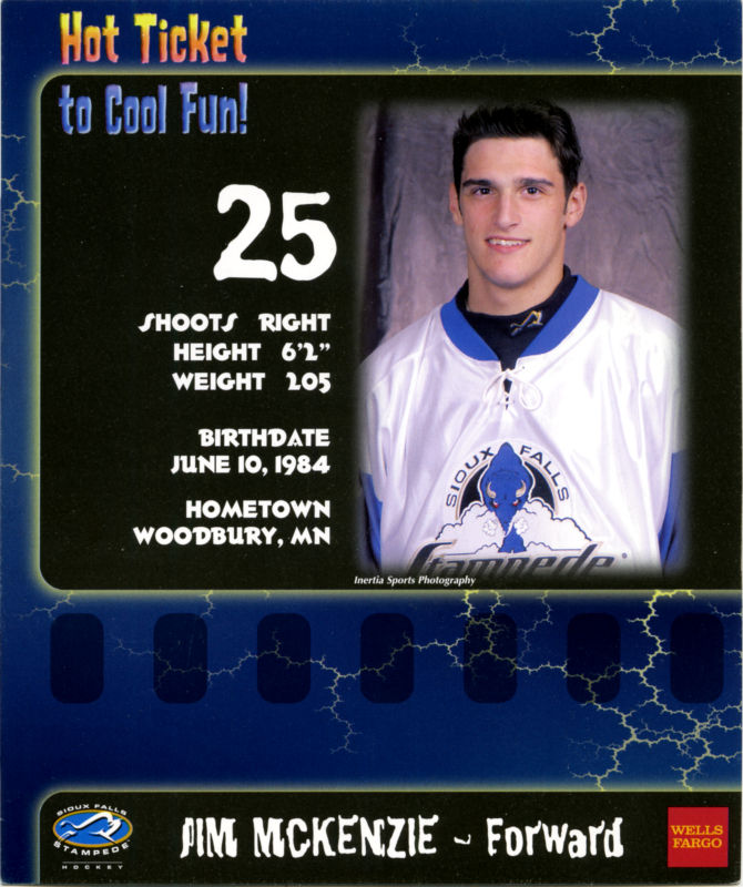 Sioux Falls Stampede 2002-03 hockey card image