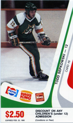 Sudbury Wolves 1984-85 hockey card image