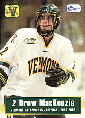 Vermont Catamounts 2008-09 hockey card image