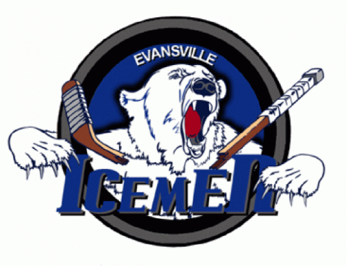 Evansville IceMen 2008-09 hockey logo of the AAHA