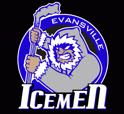 Evansville IceMen 2009-10 hockey logo of the AAHL