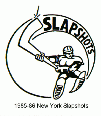 New York Slapshots 1985-86 hockey logo of the ACHL