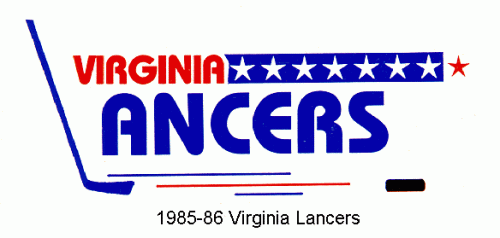 Virginia Lancers 1985-86 hockey logo of the ACHL