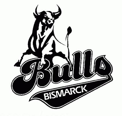 Bismarck Bulls 1992-93 hockey logo of the AHA