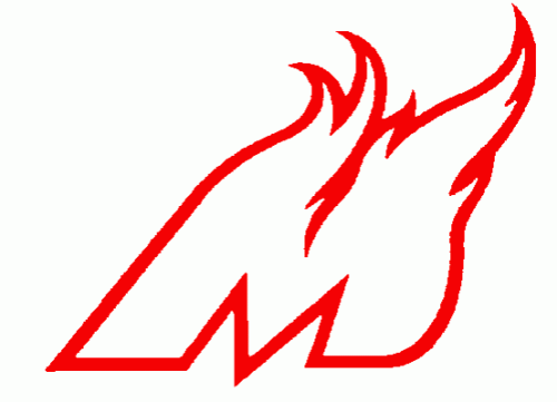 Moncton Golden Flames 1983-84 hockey logo of the AHL