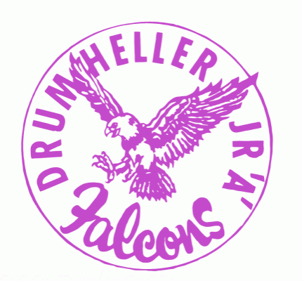 Drumheller Falcons 1975-76 hockey logo of the AJHL