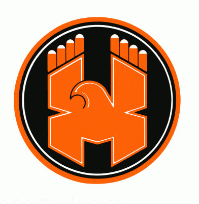 Hobbema Hawks 1984-85 hockey logo of the AJHL