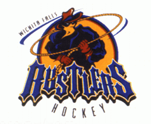 Wichita Falls Rustlers 2002-03 hockey logo of the AWHL