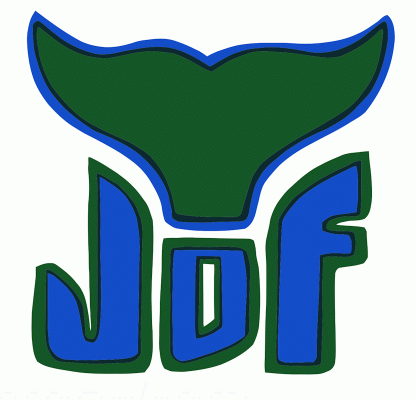 Juan de Fuca Whalers 1986-87 hockey logo of the BCJHL