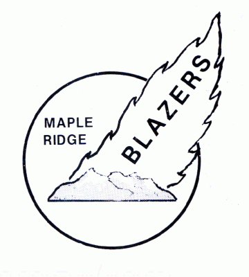Maple Ridge Blazers 1975-76 hockey logo of the BCJHL
