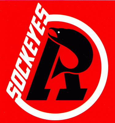 Richmond Sockeyes 1988-89 hockey logo of the BCJHL