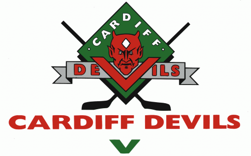 Cardiff Devils 1990-91 hockey logo of the BHL