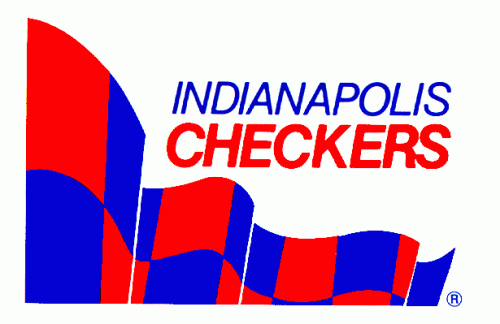 Indianapolis Checkers 1981-82 hockey logo of the CHL