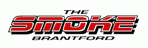 Brantford Smoke 1991-92 hockey logo of the CoHL