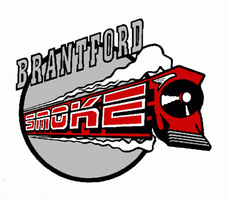 Brantford Smoke 1992-93 hockey logo of the CoHL