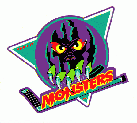 Madison Monsters 1995-96 hockey logo of the CoHL
