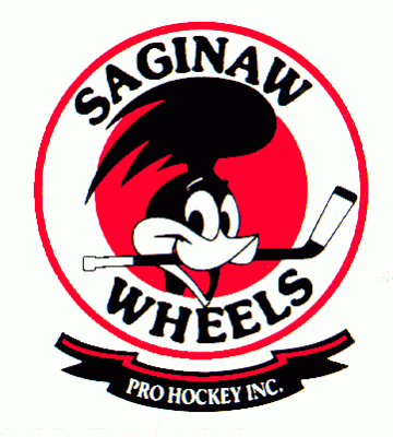 Saginaw Wheels 1995-96 hockey logo of the CoHL