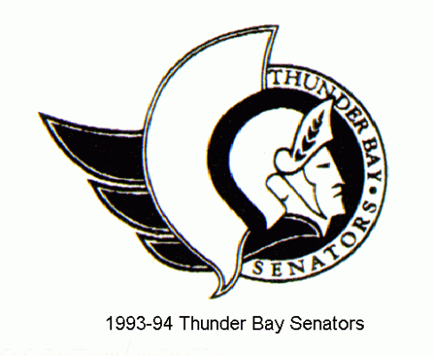 Thunder Bay Senators 1993-94 hockey logo of the CoHL
