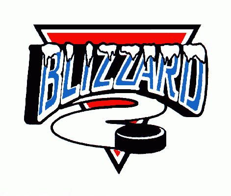 Utica Blizzard 1996-97 hockey logo of the CoHL