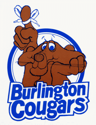 Burlington Cougars 1984-85 hockey logo of the COJHL