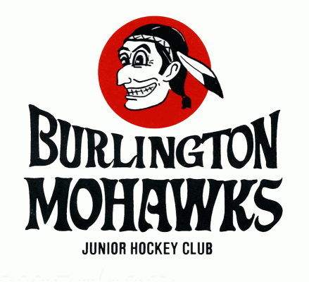 Burlington Mohawks 1974-75 hockey logo of the COJHL