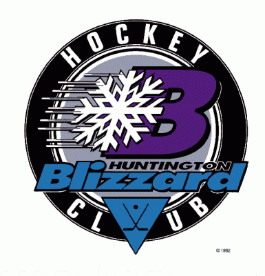 Huntington Blizzard 1999-00 hockey logo of the ECHL