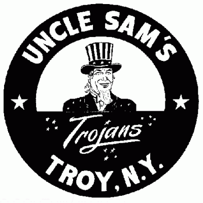Troy Uncle Sam Trojans 1952-53 hockey logo of the EHL