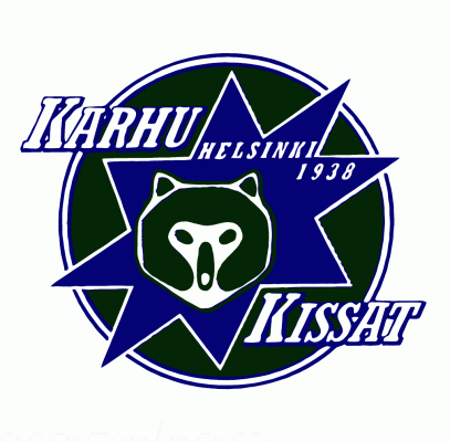 Karhu-Kissat Helsinki 1993-94 hockey logo of the FinD1