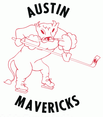 Austin Mavericks 1974-75 hockey logo of the MidJHL