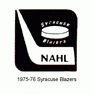 Syracuse Blazers 1975-76 hockey logo of the NAHL