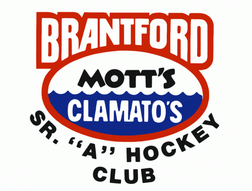 Brantford Mott's Clamato's 1986-87 hockey logo of the OHASr