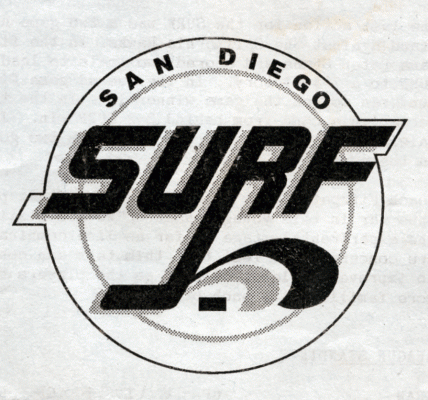 San Diego Surf 1992-93 hockey logo of the PSHL